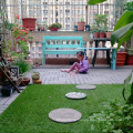 Latest Styles Removable PP Tile Artificial Grass Synthetic Grass for Garden